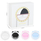 Bear Ear Selfie Ring Light - Portable Clip-on LED Fill Light - USB Rechargeable with 3 Brightness Levels,