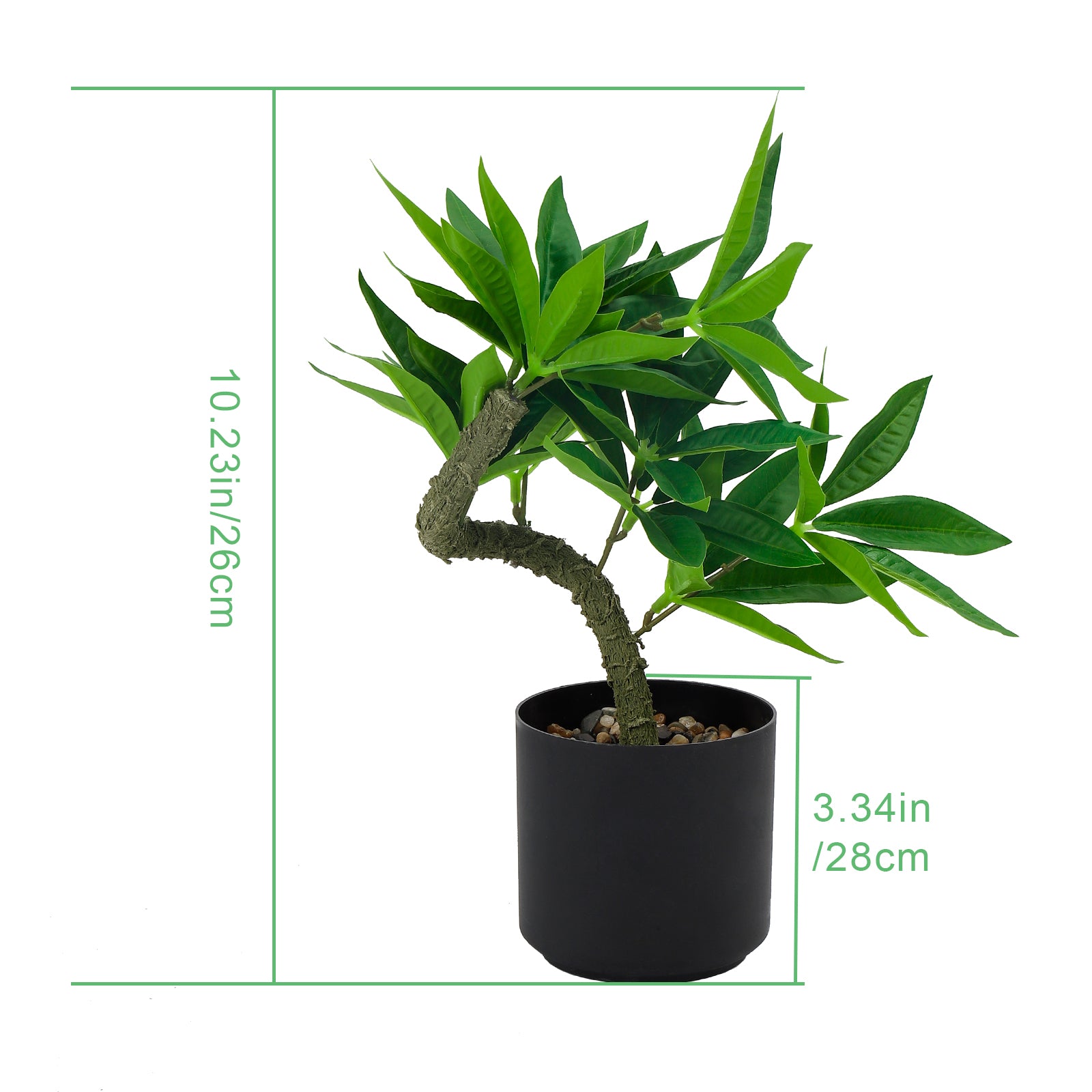 Realistic Artificial Wealth Tree Potted Plant, Faux Money Tree Greenery for Modern Office & Housewarming Gift