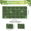 24-Pack Artificial Ivy Privacy Fence Panels (91inch x 46inch) - Faux Leaf Hedges for Outdoor Landscaping