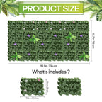 24-Pack Artificial Ivy Privacy Fence Panels (91inch x 46inch) - Faux Leaf Hedges for Outdoor Landscaping