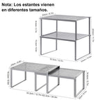 3-Tier Stackable Kitchen Cabinet Organizer - Metal Spice Rack & Pantry Storage Shelves, Space-Saving