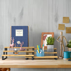 3-Tier Expandable Bamboo Spice Rack Organizer (Set of 2) - Adjustable Tiered Shelf for Kitchen Cabinets