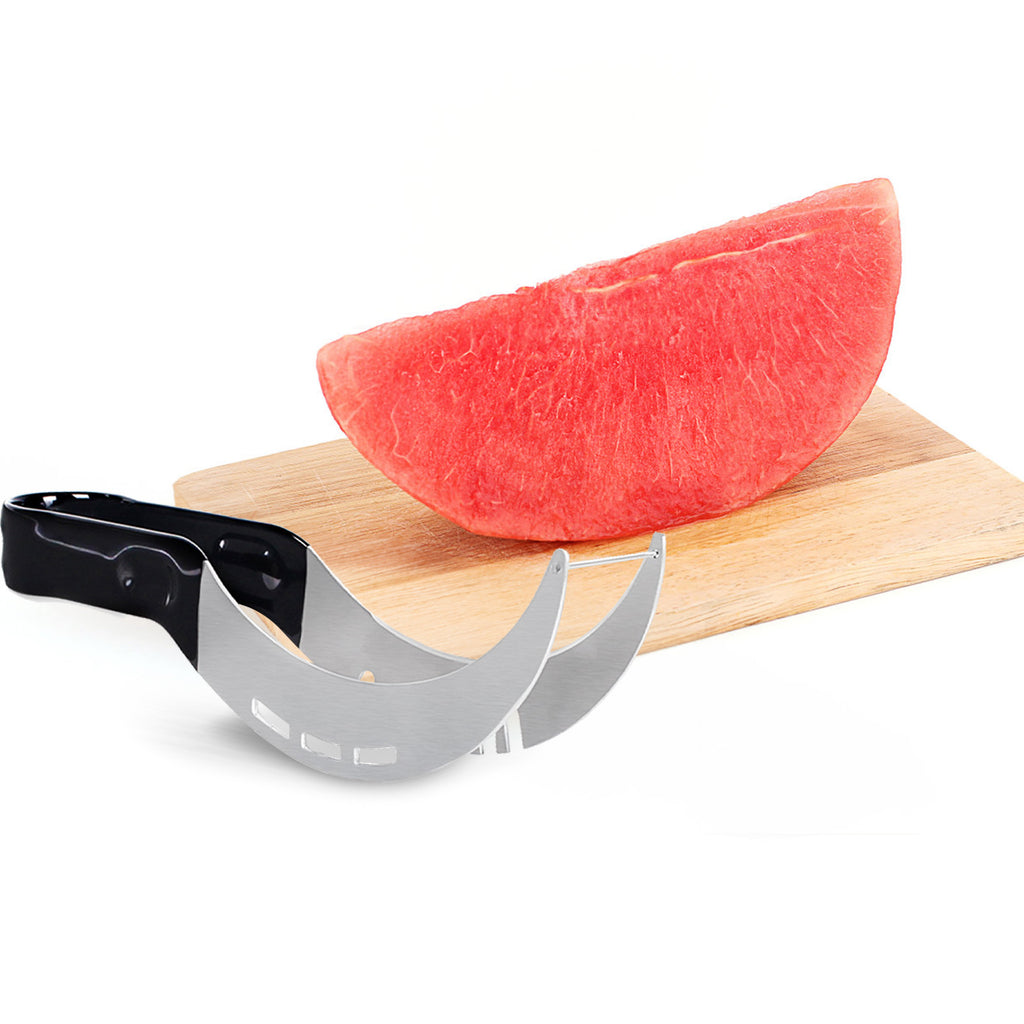 Stainless Steel Watermelon Slicer & Cutter Tool, Large Fruit Slicer with Ergonomic Handle for Family Camping & Kitchen Gadgets