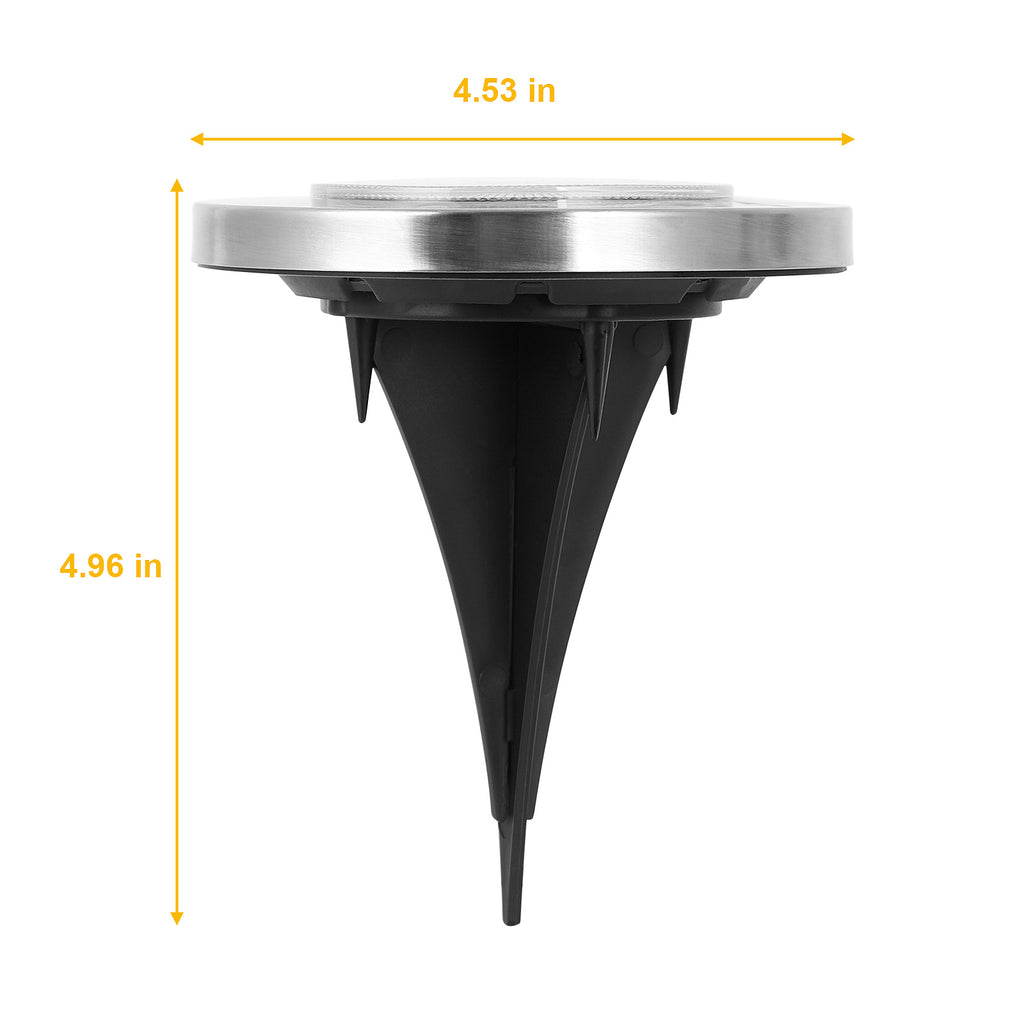 8 Pack Solar Ground Lights, 8 LED Warm White Solar Disk Lights, Waterproof Outdoor Landscape Lighting for Garden, Pathway, Lawn, Yard & Driveway