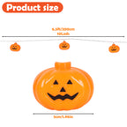 Halloween Pumpkin String Lights, 6.5ft 10 LED Jack-O-Lantern Lights, Battery Operated Plastic Pumpkin Fairy Lights for Indoor Halloween Party Decorations