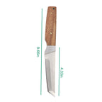 Tactical Fixed Blade Tanto Knife with Nylon Sheath - D2 Steel Outdoor Survival Knife for Camping and EDC