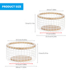 2 Pack Round White Fruit Baskets. They can be placed on dining tables in the living room or kitchen to hold fruits, snacks and other items. Practical and user-friendly, these baskets add a warm daily vibe to your tabletop.