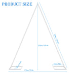 Metal Arch Backdrop Stand, 8.4FT Triangular Wedding Arch Stand, Balloon Arch Stand for Ceremony Birthday Decorations, Graduation Ceremony Photo Booth Background Supplies, Garden Arbor Decoration