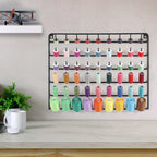 Artisanâ€™s Thread Gallery | Wall-Mounted 54-Spool Embroidery & Quilting Rack