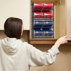 2 Pack Soda Can Organizer Beverage Rack Dispenser Stackable Can Rack Organizer for Pantry Refrigerator Kitchen Cabinets, Dispenser 20 Standard Size 12oz Soda Cans or Canned food