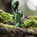 Waterproof Dual Arc Plasma Lighter, USB Rechargeable Windproof Electric Lighter for Camping, Survival, and Outdoor Hiking, Camo,