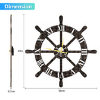 23 Inch Oversized Silent Wall Clock, Battery Powered Large Retro Wood Decorative Timepiece with Golden Hands, Non-Ticking Modern Clock for Living Room, Kitchen, and Bedroom Decor