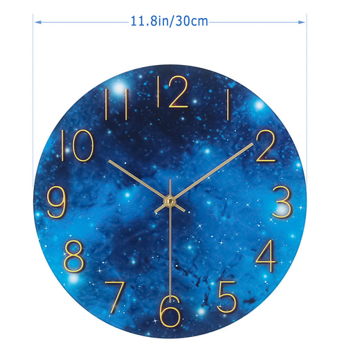 12 Inch Wall Clock, Accurate Decorative Clocks, Silent Non Ticking Easy to Read Wall Clock for Bedroom/Living Room/Kitchen