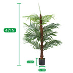 4FT Artificial Palm Tree - Faux Tropical Plant with Pot for Indoor Home & Office Decor