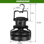 Dual-Purpose Portable Outdoor Fan and Lantern Set, 2-Piece Multi-Functional Tent Lighting and Cooling System for Emergency Preparedness and Camping