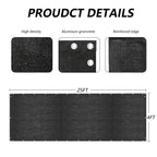 4x25FT Heavy Duty Privacy Fence Screen - 90% Blockage UV-Protection Mesh for Backyard & Balcony