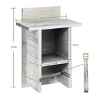 Wall-Mounted Timber Bathroom Tissue Stand with Integrated Storage Surface