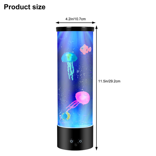 17-Color Jellyfish Lava Lamp with Remote Control - Electric Aquarium Night Light for Home & Office Desktop Decor - Ideal Gift for Kids & Adults