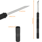 Multi-Function Camping Knife with Sheath, Fixed Full Tang Polished Blade, Survival Knives with Black Handle, Tactical Work Knives for Hunting Hiking 3CR13 Black