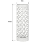Modern Metal Umbrella Stand - Round White Umbrella Holder Rack with Drip Tray and Hooks for Entryway