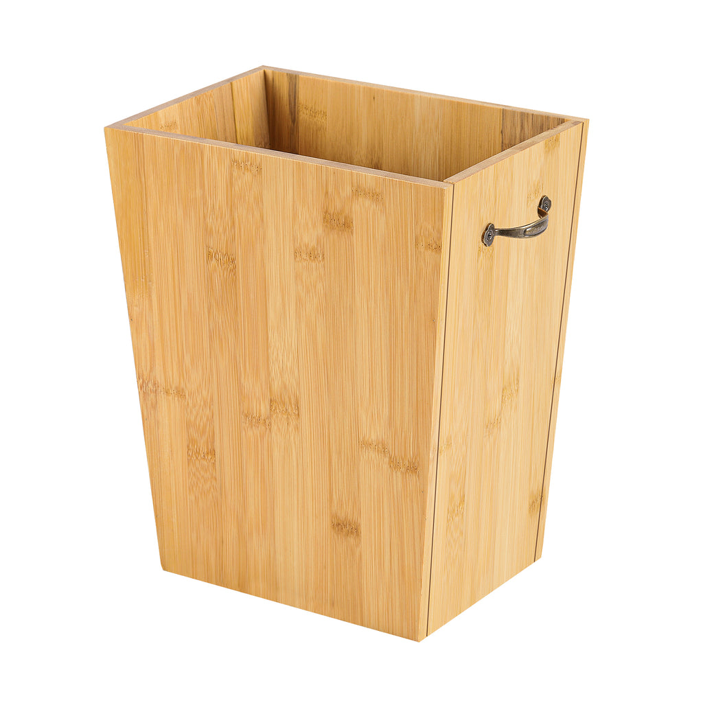 Compact 7.5 Liter Waste Bin with Integrated Carrying Handles, Versatile Household Garbage Container for Workspace or Home Use