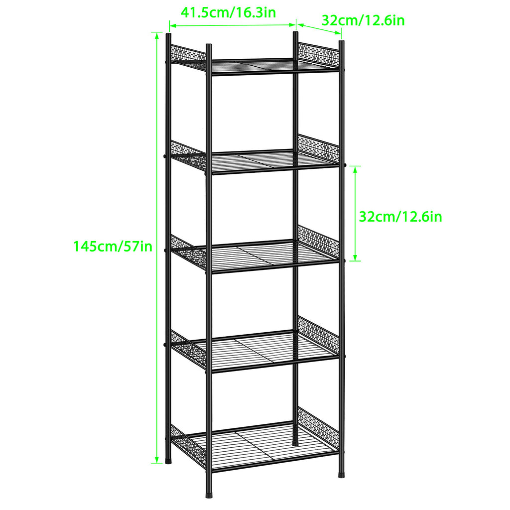 Heavy Duty Wire Shelving Unit - Freestanding Storage Rack for Bathroom, Laundry, Kitchen