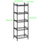Heavy Duty Wire Shelving Unit - Freestanding Storage Rack for Bathroom, Laundry, Kitchen