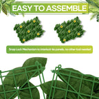 Artificial Ivy Privacy Barrier with Rattan Look - UV Protected Faux Vine Wall for Balcony & Terraceï¼ˆ24 piecesï¼‰