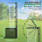 Volleyball Setter Training Net with Wheels, Adjustable Angle & Height Practice Equipment