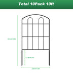 Decorative Garden Fence - Metal Rustproof Wire Border Sections