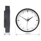 8-Inch Silent Wall Clock - Non-Ticking Modern Battery Operated Small Clock for Bedroom, Kitchen & Office (White),
