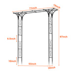 7FT Heavy Duty Metal Garden Arch Arbor - Steel Trellis for Climbing Plants & Wedding Ceremony Decor