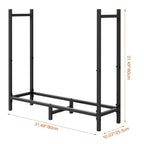 4ft Heavy-Duty Firewood Rack, Adjustable Indoor/Outdoor Fireplace Log Storage Stand