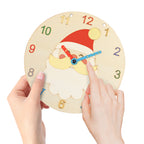 Kids DIY Hand Painted Wood Wall Clock, Creative Craft Kit with Paint Set for Children