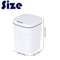 Single-Mode Automatic Motion Sensor Trash Can - Touchless Smart Waste Bin - Battery Operated Compact Garbage Can for Office & Bedroom