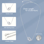 Elegant Interlocking Circle Link Chain in Shimmering Silver Tone