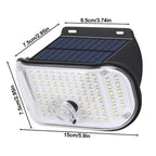 Solar Wall Lights Outdoor 2-Pack, IP65 Waterproof Motion Sensor Security Lights with 4 Lighting Modes