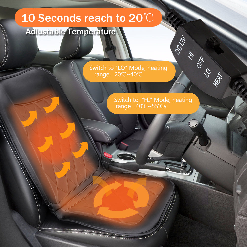 Car Seat Cushion Comfortable Seat Cover for Cars Trucks SUV Van, Winter Seat Cushion for Driver or Passenger Black 1 Pack