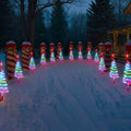 8 Pack Smart Christmas Pathway Lights Outdoor, RGBW App Control Landscape Lights, Sync to Music