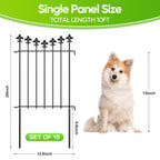 10/20/25 Pack Decorative Garden Fence Panels, 24in H Rustproof Metal Animal Barrier, No Dig Outdoor Fence Border for Yard, Patio & Flower Beds