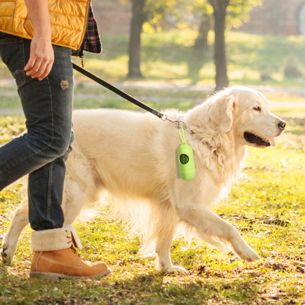 Biodegradable Pet Waste Bags with Dispenser, Leak-Proof Dog Poop Bags with Easy-Tear Perforations, Green Eco-Friendly 10 Rolls,