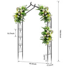 7FT Metal Garden Arch with Ground Stakes - Pointed Gothic Trellis - Durable Backdrop Stand for Party & Wedding Decor