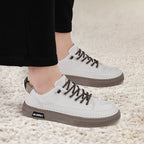 Beige Size 8 Men's Protective Lifestyle Trainers - Water Resistant, Slip-Resistant, and Puncture-Safe Breathable Work and Walking Footwear