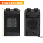 1500W Oscillating Ceramic Room Heater with Adjustable Thermostat and Safety Features for Home or Office