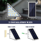 8-Pack Triangular Outdoor Step Lights, White LED Decorative Illumination for Garden Paths, Staircases, and Patios