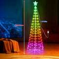 6FT Outdoor Christmas Tree with 170 LED Lights, 16 Colors Animated Cone Tree with Remote Control and 8 Lighting Modes,