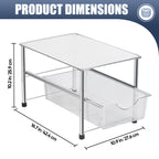 Multi-Functional Kitchen Sink Organizer, Appliance Storage Shelf with Sliding Pull-Out Drawer