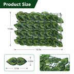 24-Pack Artificial Green Wall Panels - 15inchx11inch Expandable Privacy Fence for Balcony & Indoor Decor