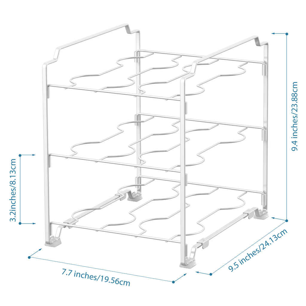 Kitchen Wrap & Foil Organizer Rack (2-Pack) - Stackable Storage Holder for Aluminum Foil and Plastic Wrap