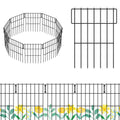 10-Pack Garden Fence Animal Barrier, Rustproof Metal Short Panels No-Dig Fencing for Yard & Flower Beds,